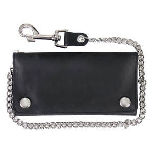 Cartera de cuero genuino para hombre, hecha a mano, estilo motero, vintage, larga, para motocicleta - Product Image 3