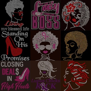 Bling <span class=keywords><strong>T</strong></span>-shirts pour Filles Noir Verre <span class=keywords><strong>Strass</strong></span> Conception Hot Fix <span class=keywords><strong>Strass</strong></span> Transferts En Gros - Product Image 1