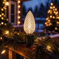 Ampoules LED C9 blanc pur pour Noël, dimmables, AC 110V, décoration de jardin extérieure pour les fêtes