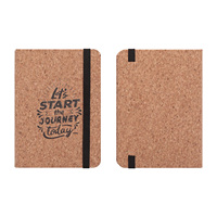 Agenda personnalisé format poche journal avec couverture en liège recyclé cahier d'impression doublé