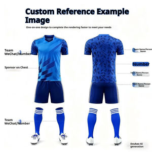 Conjunto de Camiseta de Fútbol de Secado Rápido de Manga Corta para Hombre, Versión para Fanáticos, Uniforme de Entrenamiento de Alto Rendimiento para Partidos, Se Puede Imprimir Texto - Product Image 2