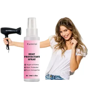 Private label confezione diversa 200ml di olio di argan spray protettivo termico per capelli per la protezione dal calore dei capelli
