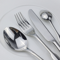 Ensemble de couverts de mariage en acier inoxydable de style européen, cuillère, fourchette, couteau de luxe pour restaurant