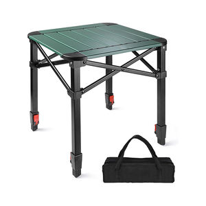 Table de camping carrée pliable en aluminium légère et réglable APZA002 pour pique-nique, barbecue et extérieur, avec sac de transport - Product Image 2