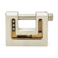 Cadenas de sécurité robuste en acier chromé de type D rectangulaire avec couvercle de protection et clé