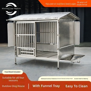 Cage pour chien en acier inoxydable <span class=keywords><strong>de</strong></span> qualité 304, résistante aux intempéries, pour l'extérieur, pour les races <span class=keywords><strong>de</strong></span> chiens <span class=keywords><strong>de</strong></span> grande taille, tels que le berger allemand et le golden retriever - Product Image 2