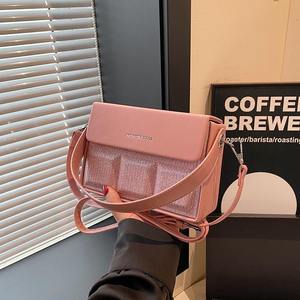 Bolso de Hombro/Bandolera de <span class=keywords><strong>PU</strong></span> con Diseño de Contraste de Color y Parches de Poliéster, Estilo Moderno, para Mujer, Playa y Uso Diario, Novedad 2026 - Product Image 3