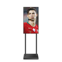 Pantalla Digital LCD Inteligente Portátil Android para Interiores, Monitor de TV con Resolución FHD, Instalación con Soporte, para Centros Comerciales