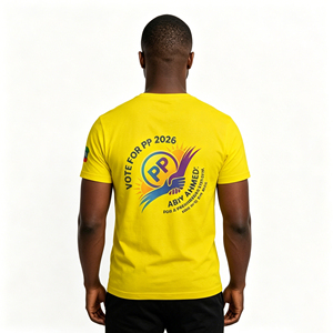 T-shirt Personalizzata Formale Stampata in Poliestere Non Tessuto con Motivo Partito Prosperity dell'Etiopia VOTE ABIY <span class=keywords><strong>AHMED</strong></span> Campagna Elettorale 2026 - Product Image 2