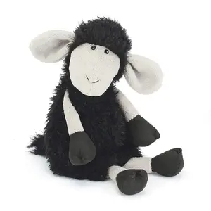 Black Soft Sheep Toys Stuffed Lamb Doll