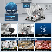 Nouvelle trancheuse à viande congelée entièrement automatique à haute efficacité - Épaisseur réglable de 2,5 à 15 mm, capacité de 300 kg/h, lame amovible en Al-Mg