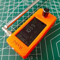 Penerima Radio RF SI4732, ukuran saku oranye 0.5-108MHz dengan layar 1.9 inci mendukung mode LSB USB AM FM dengan antena Loop