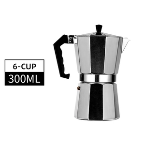 Ensemble de cafetières <span class=keywords><strong>Moka</strong></span> octogonales au design classique italien en aluminium, céramique et verre – Produit métallique pour le commerce électronique transfrontalier en gros - Product Image 6