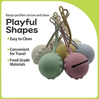 Conteneur de rangement pour sucettes en silicone de qualité alimentaire en forme d'animal, de haute qualité, souple, durable, adapté aux voyages, anti-poussière, pour bébé