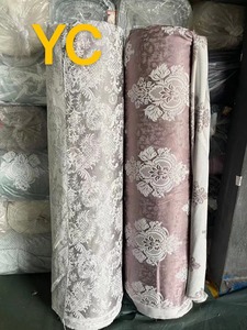 <span class=keywords><strong>Tissu</strong></span> pour rideaux à fleurs en Polyester européen, doublure Jacquard, haute qualité, liquidation - Product Image 4