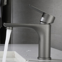Robinet de lavabo de salle de bains, mitigeur de comptoir, mitigeur en acier inoxydable, robinet d'évier
