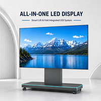 Pantalla LED Todo en Uno de 135 Pulgadas 16:9 3000x1687.5mm P0.93 P1.25 P1.86 de Paso Fino, Plegable y Elevable