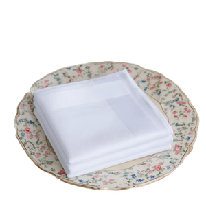 Promotion affaires 100% coton tissu hommes poche carré en gros grand personnalisé 40*40cm <span class=keywords><strong>mouchoirs</strong></span> plaine blanc cadeaux mouchoir - Product Image 1