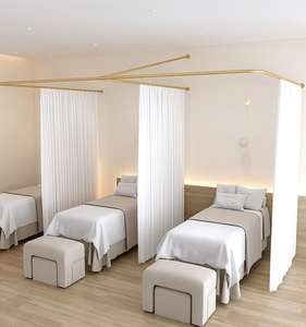 Prezzi di fabbrica tende oscuranti salone di bellezza cubicolo protezione Privacy solido isolamento acustico tende ingegneristiche - Product Image 1