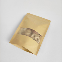 Emballages Alimentaires Secs Personnalisés Recyclés – Sachets Doypack en Papier Kraft Marron avec Fenêtre Translucide