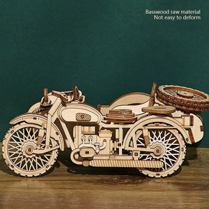 Jeu de puzzle de combat cérébral <span class=keywords><strong>en</strong></span> <span class=keywords><strong>bois</strong></span> 3D à assembler soi-même, <span class=keywords><strong>tricycle</strong></span> et voiture, jouet éducatif créatif pour les enfants de 14 ans et plus, ensemble de défis logiques - Product Image 5