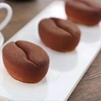 Moule en silicone de qualité alimentaire pour grains de café, chocolat, crème glacée, mousse, gâteau et cheesecake