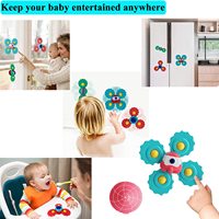 3 adet uzay gemisi Fidget Spinners dönen dönen oyuncak vantuz Fidget Spinner oyuncaklar için erkek bebek kız