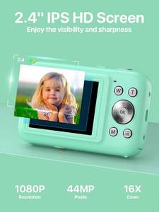 Vlog CCD Camara Pocket Vlogging fotografía 44mp Foto Mini pequeño para niños 1080p DSLR cámaras de <span class=keywords><strong>video</strong></span> cámaras instantáneas - Product Image 6