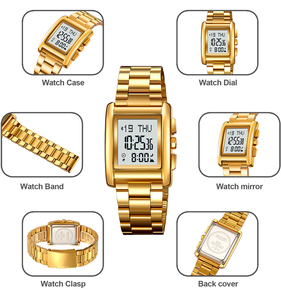 Montre numérique de luxe pour homme SKMEI 2658 Qibla <span class=keywords><strong>B</strong></span> T Connection, haute qualité, avec fonction Qibla, Azan et étanche. - Product Image 5