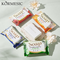 Savon KORMESIC 80g Vitamines B C E Camomille Orange Concombre Thé Vert Fruits et Plantes Éclaircissant Teint Blanchissant Vente en Gros