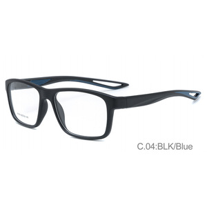 Tr90 Full Rim Rectangle <b>Eyeglasses</b> <b>Frames</b> Anti Blue Light Unisex Lightweight Resin Lens Black - Product Image 4