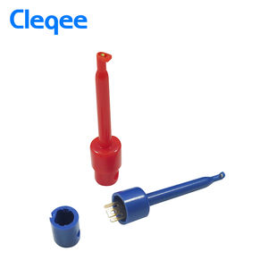 Cleqee-2-Kit de cables de sonda de plomo, P5001 multímetro, Grabbers SMT/SMD IC D20, <span class=keywords><strong>contacto</strong></span> de soldadura a 4mm, conector <span class=keywords><strong>banana</strong></span>, Clip de gancho de prueba - Product Image 4