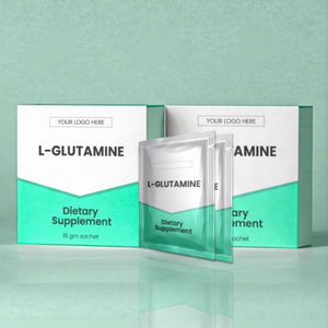 อาหารเสริมสำหรับผู้ใหญ่ แอล-กลูตามีน 15 กรัม แบบซองผง สำหรับฟื้นฟูกล้ามเนื้อ ผู้หญิงตั้งครรภ์ ได้รับการรับรองมาตรฐาน GMP รับผลิตแบบ OEM ODM และฉลากสินค้าส่วนตัว - Product Image 1