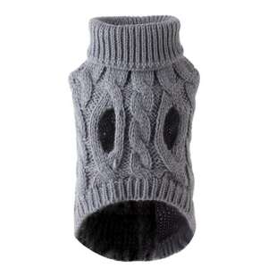 Pull pour chien d'hiver DZ, tendance, couleur unie, tricot torsadé, vêtement chaud, confortable, taille XL, plusieurs couleurs pour Noël - Product Image 6