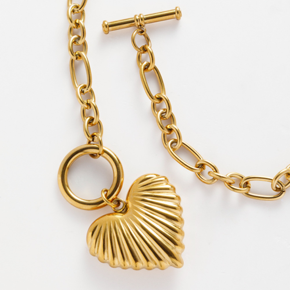 18k gold plated barrtte necklace