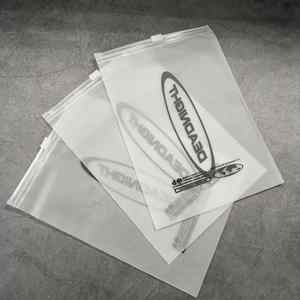 Biodegradable Frosted PVC Zipper T-shirt Plastic Cloth Packaging <b>Bag</b> logo - Product Image 5