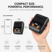 Imprimante thermique de reçus Xprinter P502A avec résolution 203 dpi, imprimante portable Bluetooth 58 mm pour la logistique express et la vente au détail