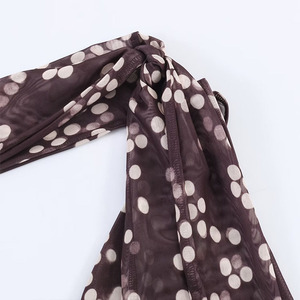 <span class=keywords><strong>Collection</strong></span> Printemps/Été 2026 ZATRHMBM : Nouvelle Robe Plissée à Pois Tendance, Col en <span class=keywords><strong>V</strong></span> Vintage, Robe Élégante pour Femme - Product Image 4