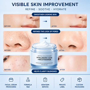 Crème Visage Personnalisable à la Niacinamide et à l'<span class=keywords><strong>Acide</strong></span> <span class=keywords><strong>Salicylique</strong></span> – Hydratation Intense, Éclaircissante, Apaisante pour Peaux Sèches et Rugueuses – Crème Nourrissante Hiver - Product Image 4