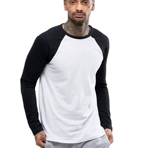 Camiseta de manga larga para hombre, camisetas a rayas blancas y negras lisas con tu propio Logo - Product Image 1
