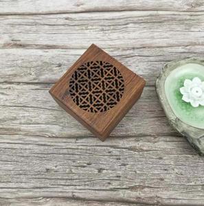 Laser craved tre vuông bằng gỗ Hương Đóng gói hộp gỗ hương Burner - Product Image 4