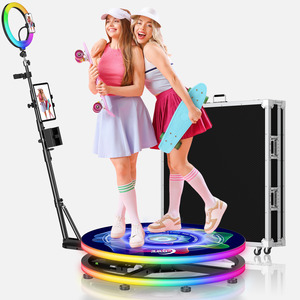 360 Photo Booth 80cm x 100cm Aluminum Alloy Remote App Control Digital Printing For Events Outdoor Live Streaming - Product Image 2