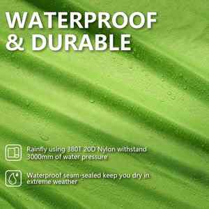 Carpa de Camping Impermeable Ultraligera de Doble Capa con Varillas de Fibra de Vidrio para 3-4 Personas, Cuatro Estaciones, Montaje en 10 Minutos, 2 Piezas de Nailon Ripstop - Product Image 2