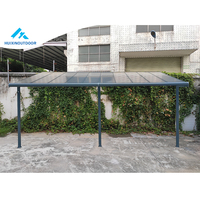 Auvent de porte en Poly noir toit en aluminium Polycarbonate solaire extérieur hangar étanche à la pluie balcon auvent rétractable