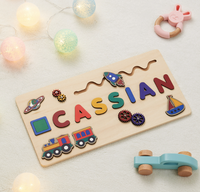 Tableau de lettres en bois multifonctionnel, un cadeau pour la Journée des enfants, artisanat en bois fait main, un objet de décoration de table
