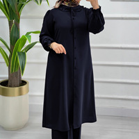 En promotion : Ensemble femme élégant et décontracté en dentelle et organza, chemise à manches longues avec col et cordon de serrage + pantalon large, couleur unie