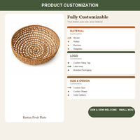 Corbeille à fruits en rotin tressée à la main, Panier tressé motif ciel étoilé, Bol de service pour pain et snacks, Vente en gros OEM, Corbeille à fruits en rotin