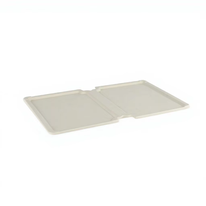 Folding 2-Compartment Hot & Cold Serving <b>Tray</b> Stackable Reusable Biodegradable Eco-Friendly Compact for Catering - Product Image 1