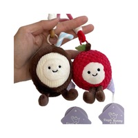 Jouets en peluche créatifs en forme de fruits (pomme, banane, fraise), mignons animaux en peluche doux pour machine à griffes