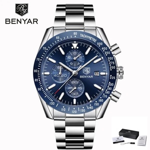Montre pour homme BENYAR 5140, nouvelle montre de luxe de marque supérieure, montre à quartz pour homme en acier, étanche 30 m, montre décontractée, Relogio Masculino - Product Image 1